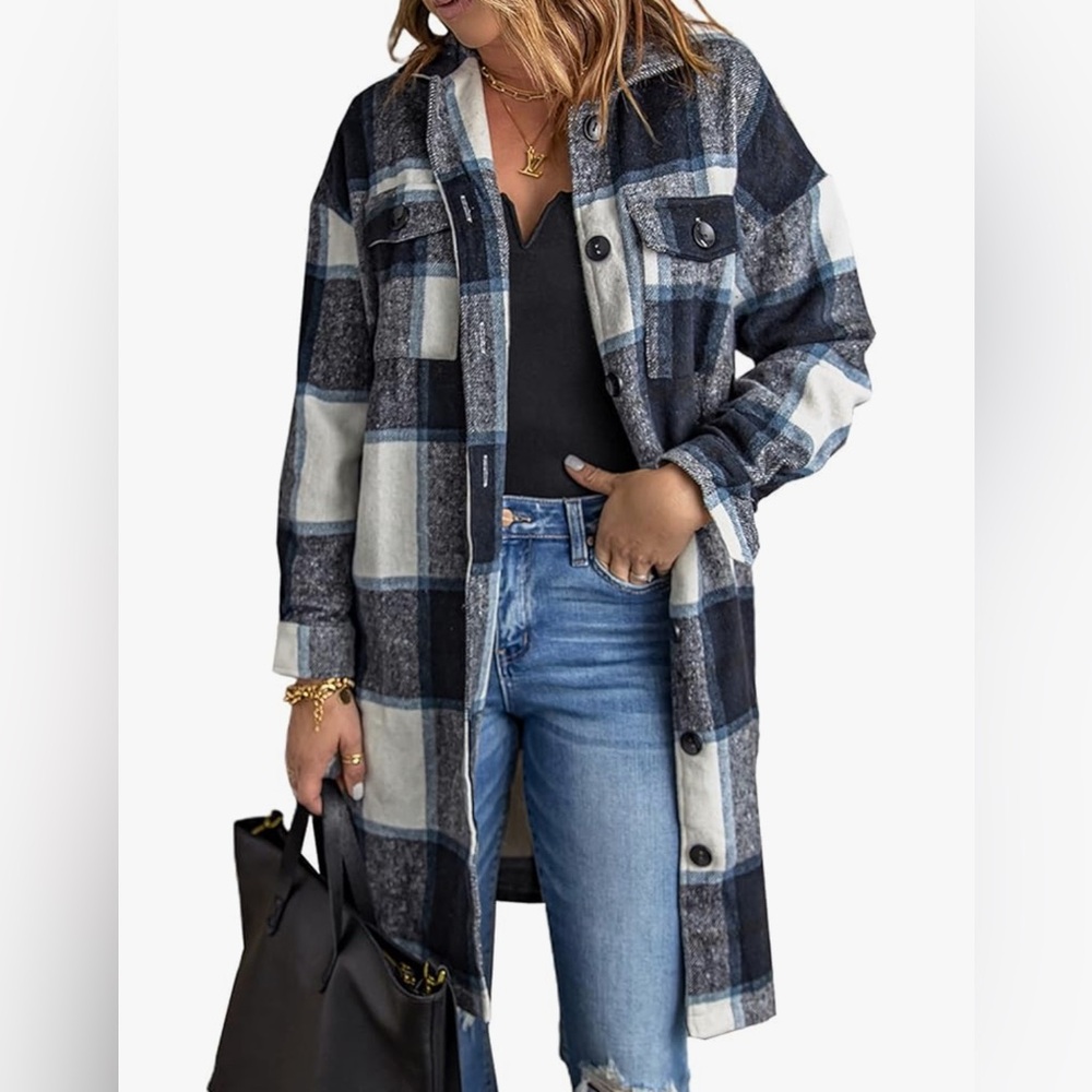 Plaid Black and White Women's Jacket